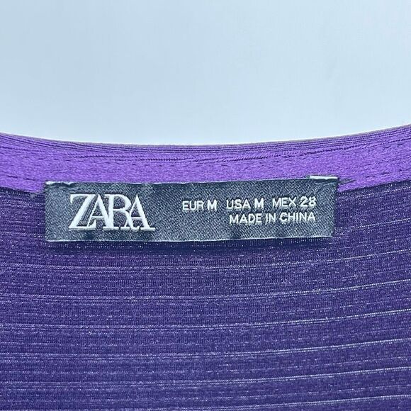Zara Purple Satin Slip Maxi Dress Women’s Sleeveless Stretch Size Medium - Picture 12 of 14